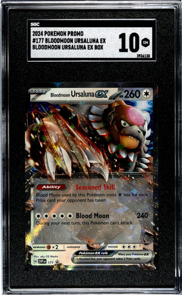 2024 Pokémon Scarlet & Violet Promo Bloodmoon Ursaluna #SVPEN177 EX SGC 10