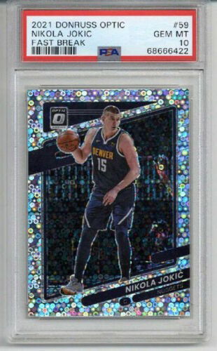 2021 PANINI DONRUSS OPTIC FAST BREAK #59 NIKOLA JOKIC NUGGETS PSA 10 LOW POP