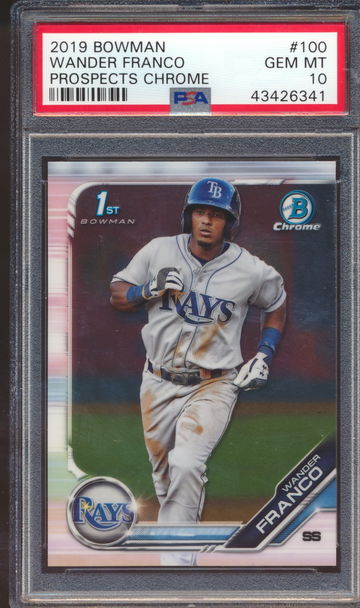 2019 Bowman Chrome Prospect #100 Wander Franco RC PSA 10 GEM MINT 43426341