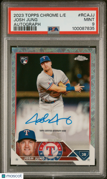 2023 Topps Chrome Logofractor Edition Refractor Chrome Autograph Josh Jung #RCAJJ PSA 9