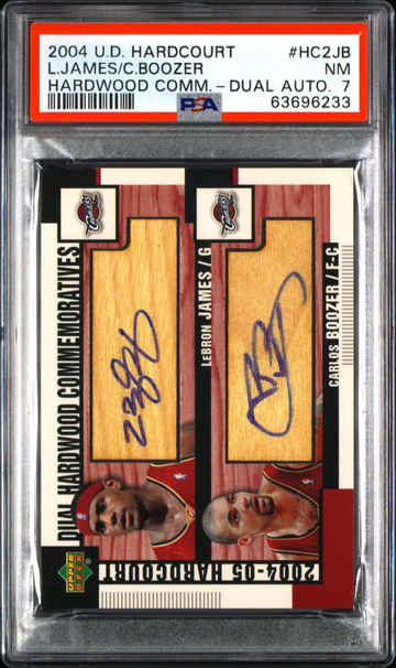 2004 Upper Deck Hard Court Lebron James / Carlos Boozer Dual Auto