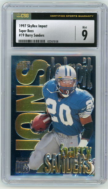 BARRY SANDERS 1997 SkyBox Impact Super Box #19 CSG 9