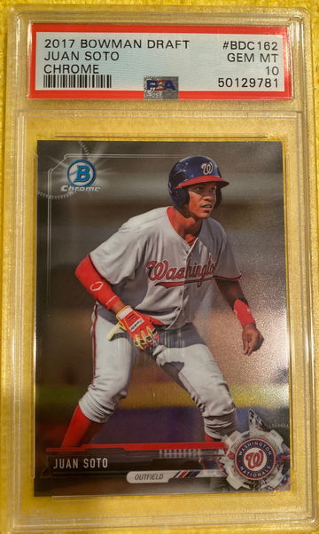 2017 bowman chrome draft Juan Soto psa 10 gem mint 