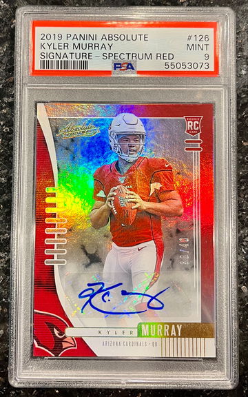 2019 ABSOLUTE KYLER MURRAY SIGNATURE ROOKIE RC #126 SPECTRUM RED /40 PSA 9 🔥