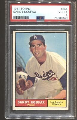 1961 Sandy Koufax Topps #344 PSA 4 VG-EX LA Dodgers