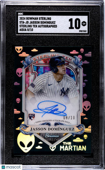 2024 Bowman Sterling Jasson Dominguez #STA-JD Tek Autograph Aqua SGC 10