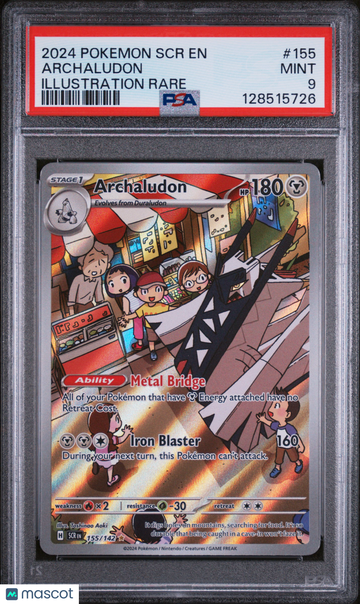 2024 Pokemon SCR EN-Stellar Crown Archaludon Illustration Rare PSA 9 #155