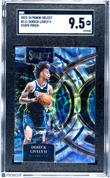 2023 Panini Select Dereck Lively II #111 Scope Prizm SGC 9.5
