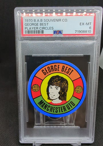 1970 B.A.B. Souvenir Co. Player Circles George Best PSA 6