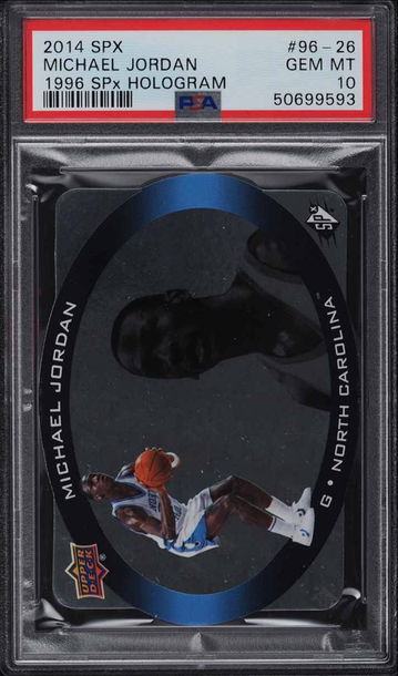 2014 SPX '96 HOLOGRAM DIE-CUT MICHAEL JORDAN #96-26 PSA 10 (Pop:  9)
