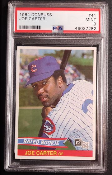1984 DONRUSS #41 JOE CARTER RC CUBS PSA 9