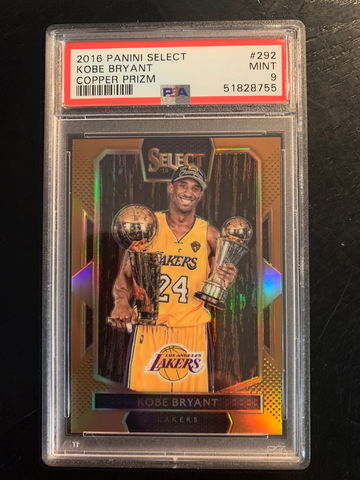 2016 Select Courtside Copper /49 Kobe Bryant PSA 9
