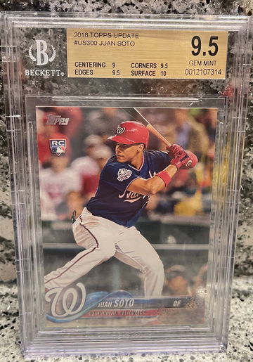 Juan Soto 2018 Topps Update #US300 Rookie Card BGS 9.5 GEM MINT