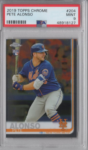 2019 Topps Chrome Pete Alonso PSA 9