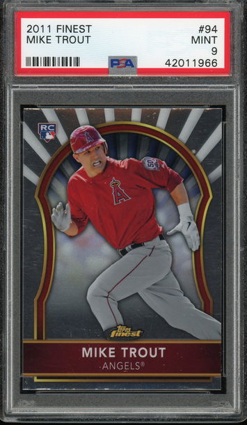 2011 Finest #94 Mike Trout PSA MINT 9
