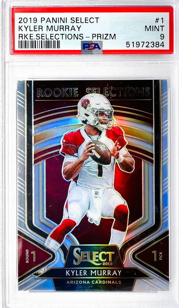 ⭐️ 2019 KYLER MURRAY SELECT SILVER PRIZM PSA 9 RC🔥📈 