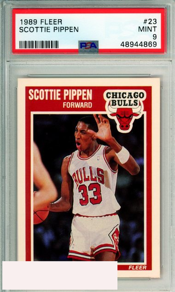 1989 FLEER SCOTTIE PIPPEN #23 CHICAGO BULLS HOF PSA MINT 9