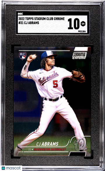 2022 Topps Stadium Club Chrome CJ Abrams #31 SGC 10