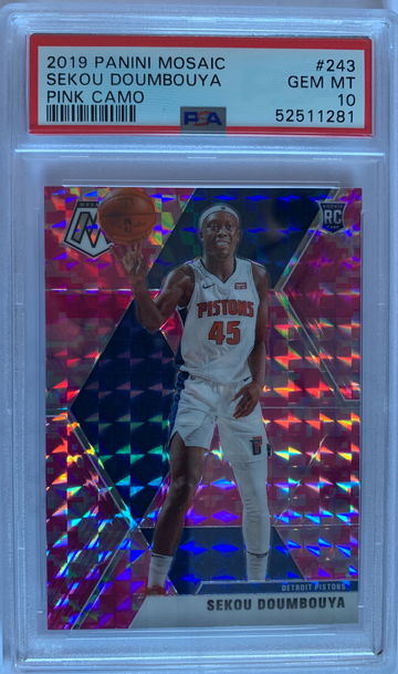 2019 Panini Mosaic Sekou Doumbouya Pink Camo PSA 10