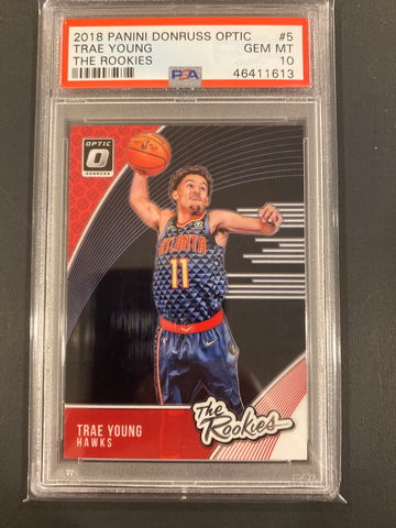 Trae Young Donruss Optic The Rookies PSA