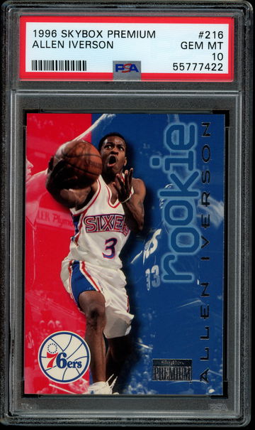 1996 Skybox Premium #216 Allen Iverson PSA 10 Gem Mint