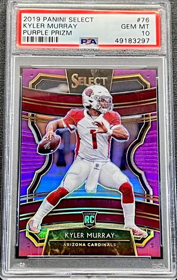 2019 Kyler Murray Panini Select Purple Prizm #76 PSA 10 GEM MINT Rookie Card RC