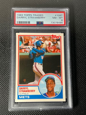 1983 Topps Traded Darryl Strawberry RC PSA 8 - Brand New Slab