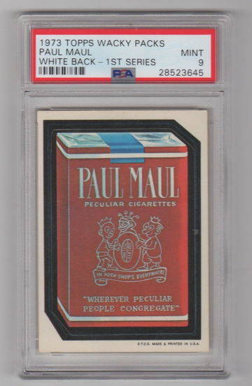 1973 Topps Wacky Packages 1st Series RARE * Paul Maul *  PSA 9 WB