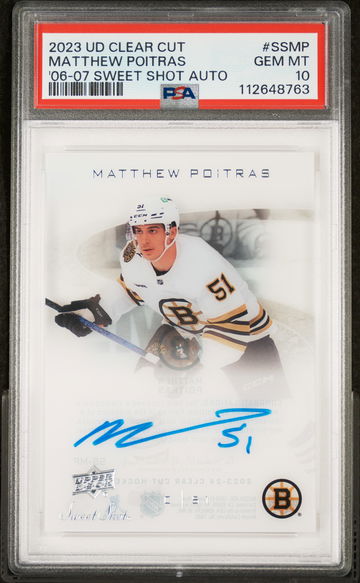 2023 Upper Deck Clear Cut Matthew Poitras #SS-MP Auto PSA 10