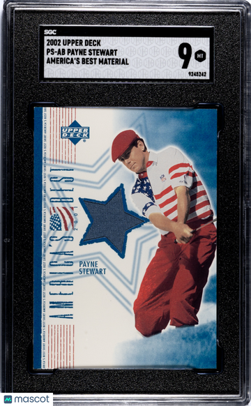 2002 Upper Deck Payne Stewart #PS-AB America's Best Mat. SGC 9