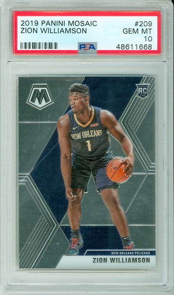 2019 Panini Mosaic Zion Williamson PSA 10