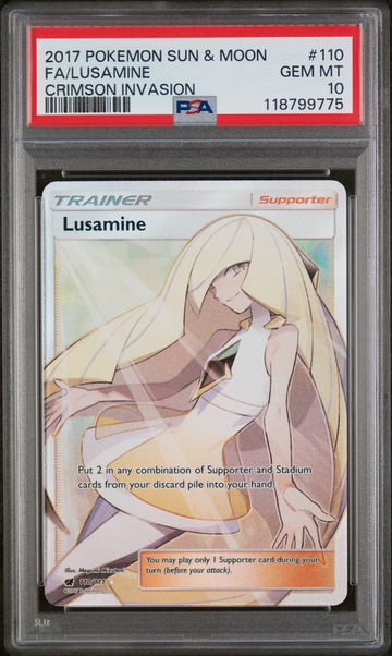 2017 Pokemon Sun and Moon Crimson Invasion Lusamine #110 PSA 10
