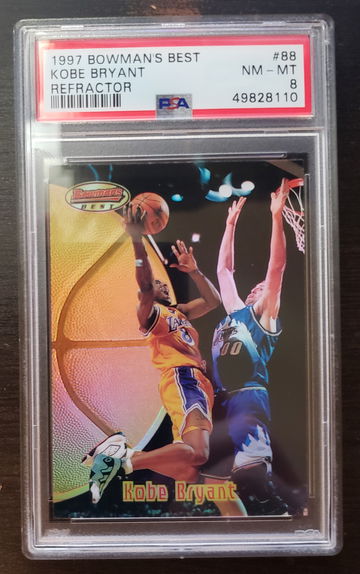 1997 Bowman's Best Kobe Bryant Refractor PSA 8