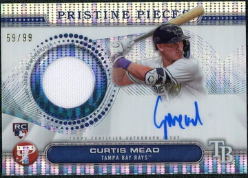 2024 Topps Pristine PPAR-CME Curtis Mead Pristine Pieces Rookie /99 Tampa Bay Rays Auto