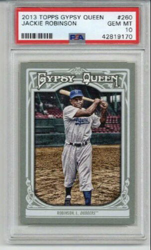 2013 TOPPS GYPSY QUEEN #260 JACKIE ROBINSON BASEBALL CARD DODGERS PSA 10 LOW POP