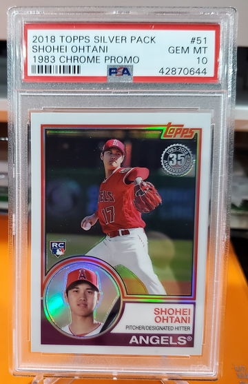 2018 Topps Silver Pack Shohei Ohtani 1983 Chrome Promo RC PSA 10