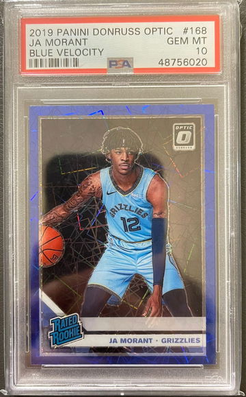 2019 Donruss Optic Ja Morant Blue Velocity PSA 10 