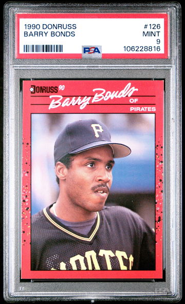 1990 Donruss Barry Bonds #126 PSA 9