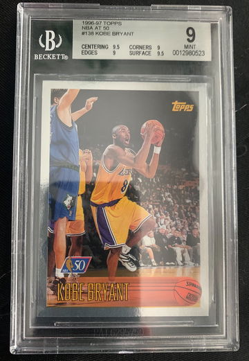 1996 Topps NBA at 50 Kobe Bryant NBA 50th BGS 9 (9.5, 9, 9, 9.5)!