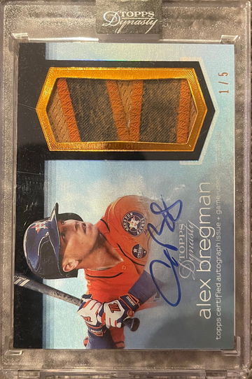 2018 Topps Dynasty Alex Bregman patch auto /5 DIRTY PATCH