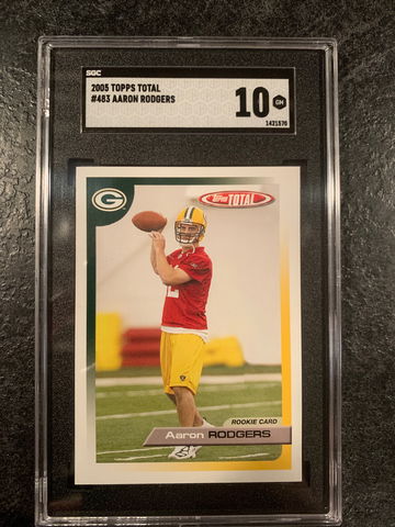 2005 Topps total Aaron rodgers RC SGC 10