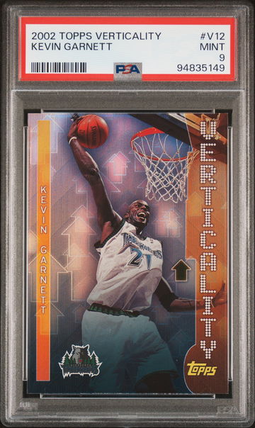 2002 TOPPS KEVIN GARNETT VERTICALITY #V12 PSA 9 BK.C1.14