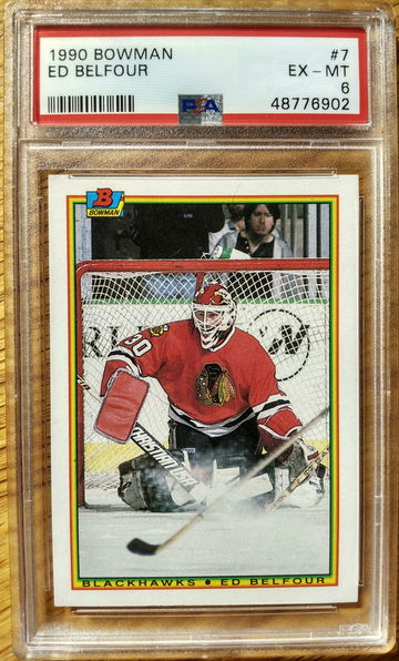 1990 Bowman Ed Belfour PSA 6