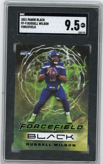2021 Panini Black FF-9 Russell Wilson Forcefield SGC 9.5 MINT+