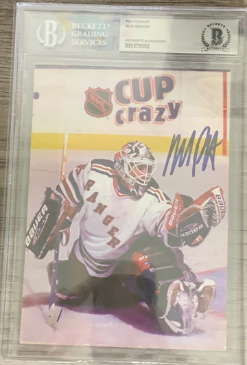 New York Rangers Mike Richter Team Issued Photograph Signed BAS
