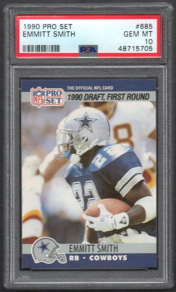 Emmitt Smith 1990 Pro Set RC #685 PSA 10