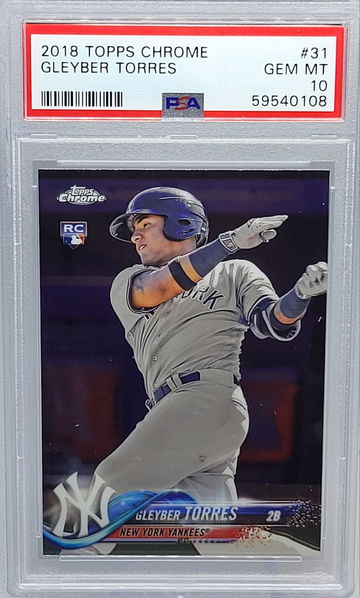2018 Topps Chrome #31 Gleyber Torres PSA 10
