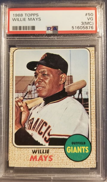 1968 Topps #50 Willie Mays PSA 3(MC) VG