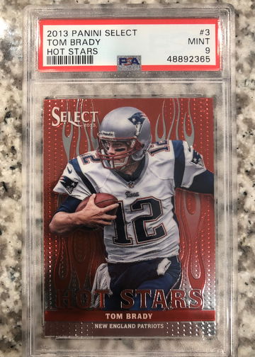 2013 select Tom Brady hot stars insert psa 9