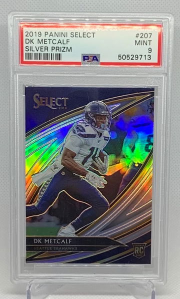 2019 Panini Select Field Level Silver Prizm DK Metcalf #207 PSA 9 Rookie